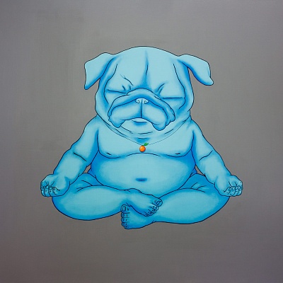 <em><strong>Meditator</strong></em>, 2014<br/> Acrylic on canvas, 100 x 120 cm