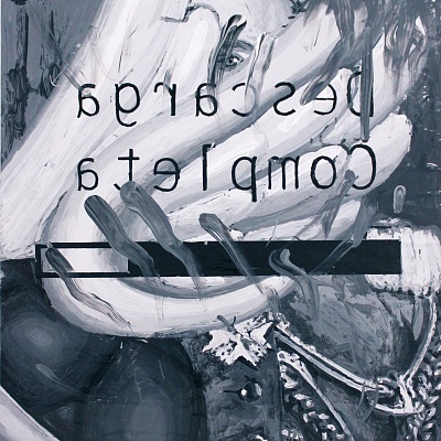 <em><strong>Descarga</strong></em>, 2016<br/> Acylic Paint sheet, magnetic sheets and steel, 40 x 28 cm