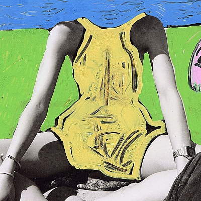 <em><strong>Sometimes I leave my head in the corner 2015 10 x 15 cm  Acrylic on photography</strong></em>, 