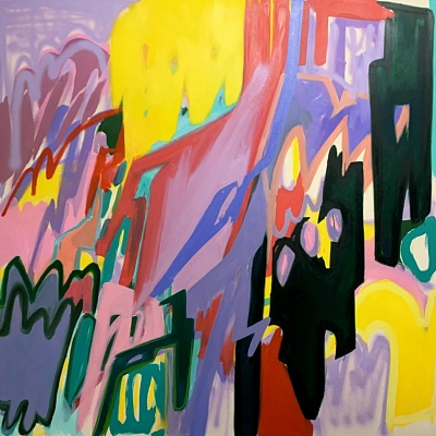 <em><strong>Ataraxia, 2022, Oil on canvas, 150 x 150 cm</strong></em>, 