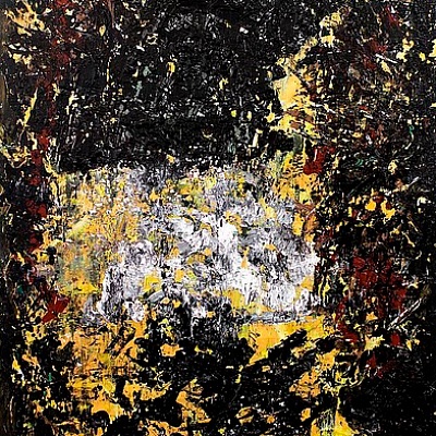<em><strong>Remains</strong></em>, 2015<br/> Oil and gloss paint on board, 160 x 120 cm