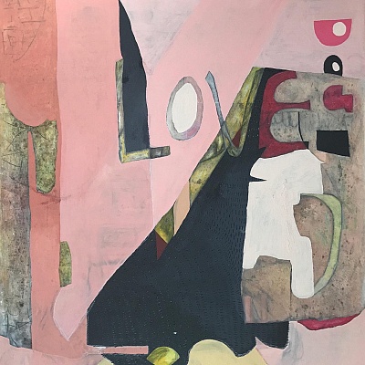 <em><strong>Love</strong></em>, 2017<br/> Mixed Media on Canvas, 104 x 152 cm