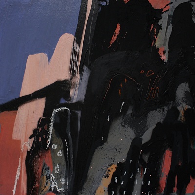 <em><strong>Stone Maker, Heartbreaker, 2019, Oil paint and spray paint on canvas, 150 x 150 cm</strong></em>, 