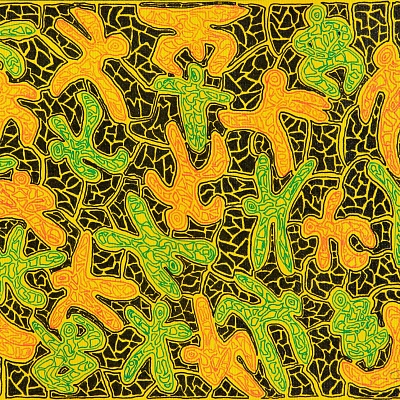 <em><strong>Untitled Canvas Book Series 1-5</strong></em>, 2017<br/> Acrylic and paint pen on flat canvas, 23 x 30 cm