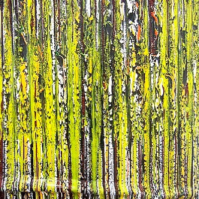 <em><strong>Autumn</strong></em>, 2014<br/> Oil and gloss paint skin cut-outs on canvas, 100 x 70 cm