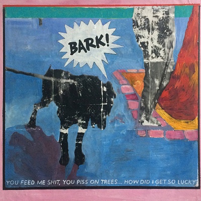 <em><strong>Emotions through Animals, 2017,  85 x 85  Image transfer onto canvas</strong></em>, 