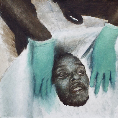 <em><strong>Empathy Machine</strong></em>, 2016<br/> Oil on Canvas, 40 x 40 cm