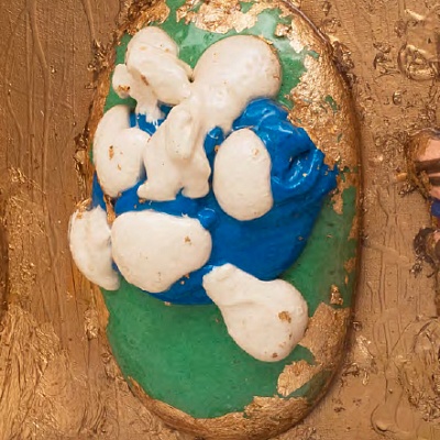 <em><strong>Eternity, 2019, Аcrylic, mixed media on canvas, 130 × 170 cm, Detail</strong></em>, 