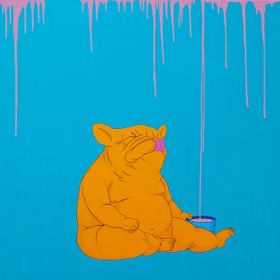 <em><strong>Collector</strong></em>, 2014<br/> Acrylic on canvas, 180 x 180 cm