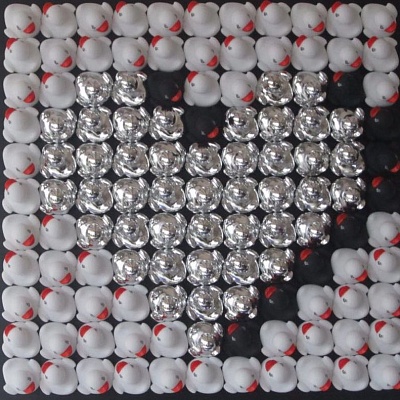 <em><strong>Chrome Heart</strong></em>, 2016<br/> Mixed media on board with plexi cover, 55 x 55 cm