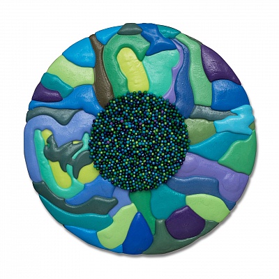 <em><strong>Eternity</strong></em>, 2019<br/> Acrylic on canvas, D 150 cm 20 kg,