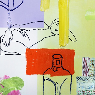 <em><strong>Gin and Lemon Yellow, 2017, Mixed media on canvas, 61 x 61 cm</strong></em>, 