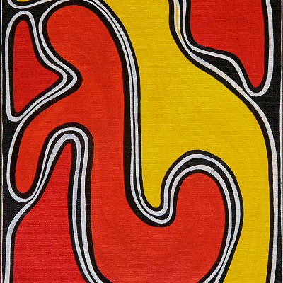 <em><strong>Untitled Canvas Book Series 1-2</strong></em>, 2017<br/> Acrylic and paint pen on flat canvas, 30 x 23 cm